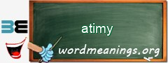 WordMeaning blackboard for atimy